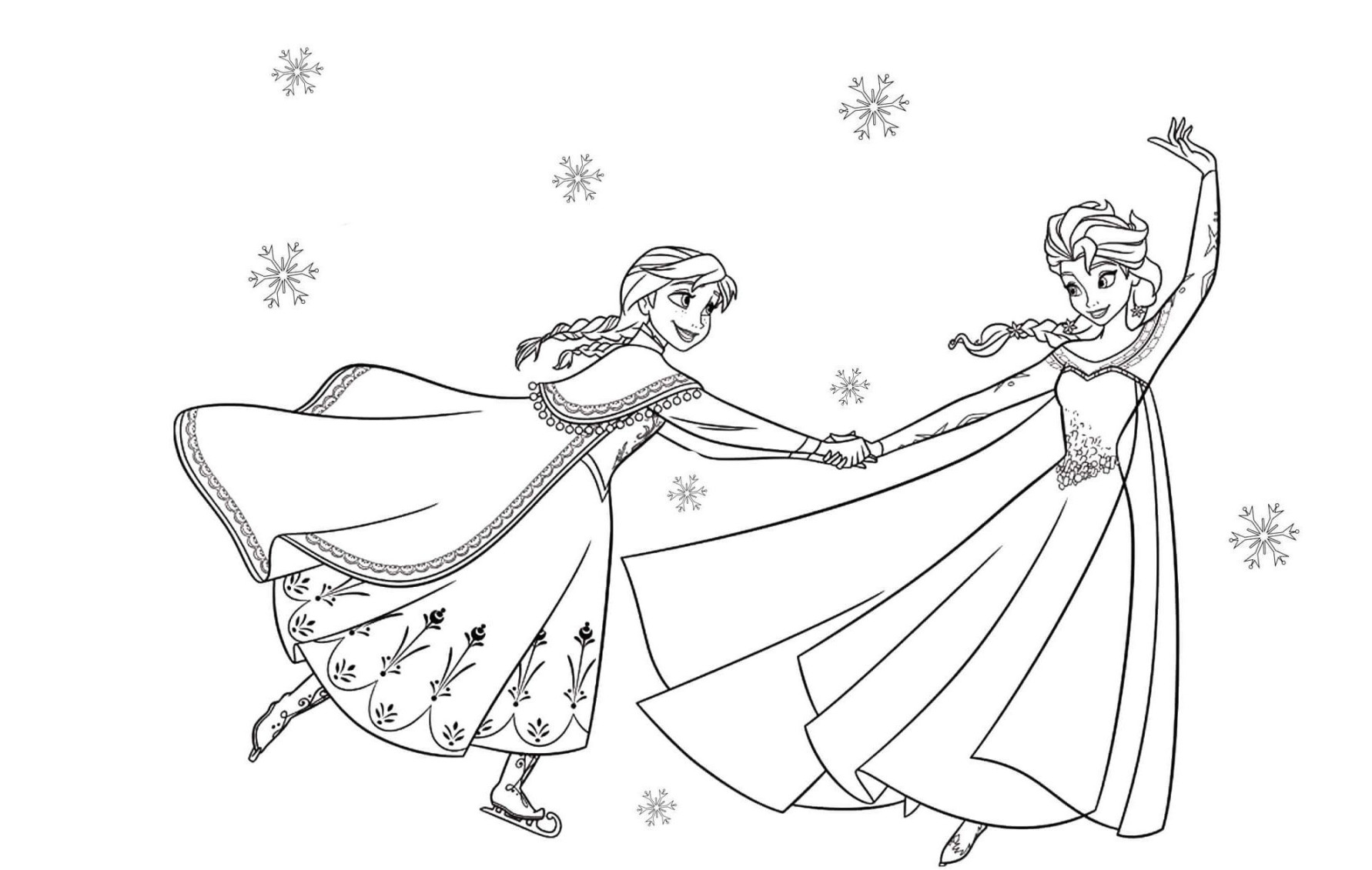 Ausmalbilder Elsa e  Ausmalbilder anna und elsa