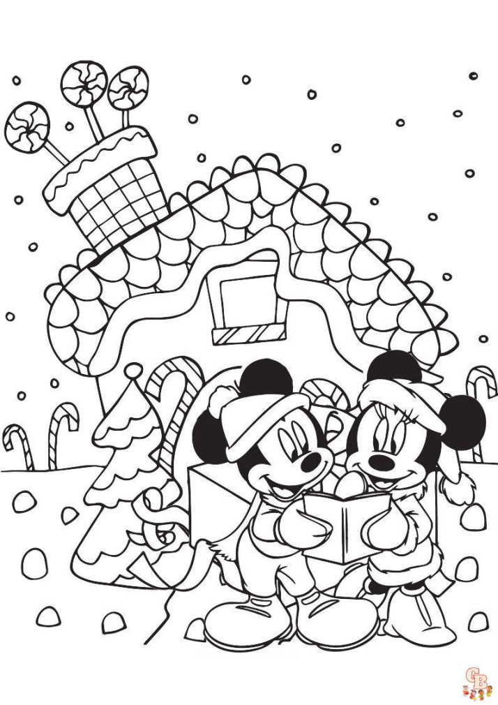 Disney Weihnachten Ausmalbilder kostenlos zum ausdrucken für Kinder