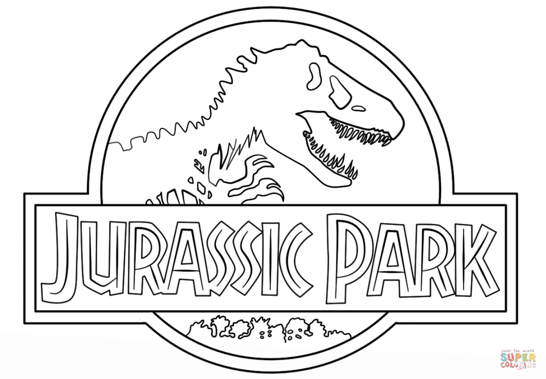 Ausmalbild: Jurassic Park Logo  Ausmalbilder kostenlos zum ausdrucken