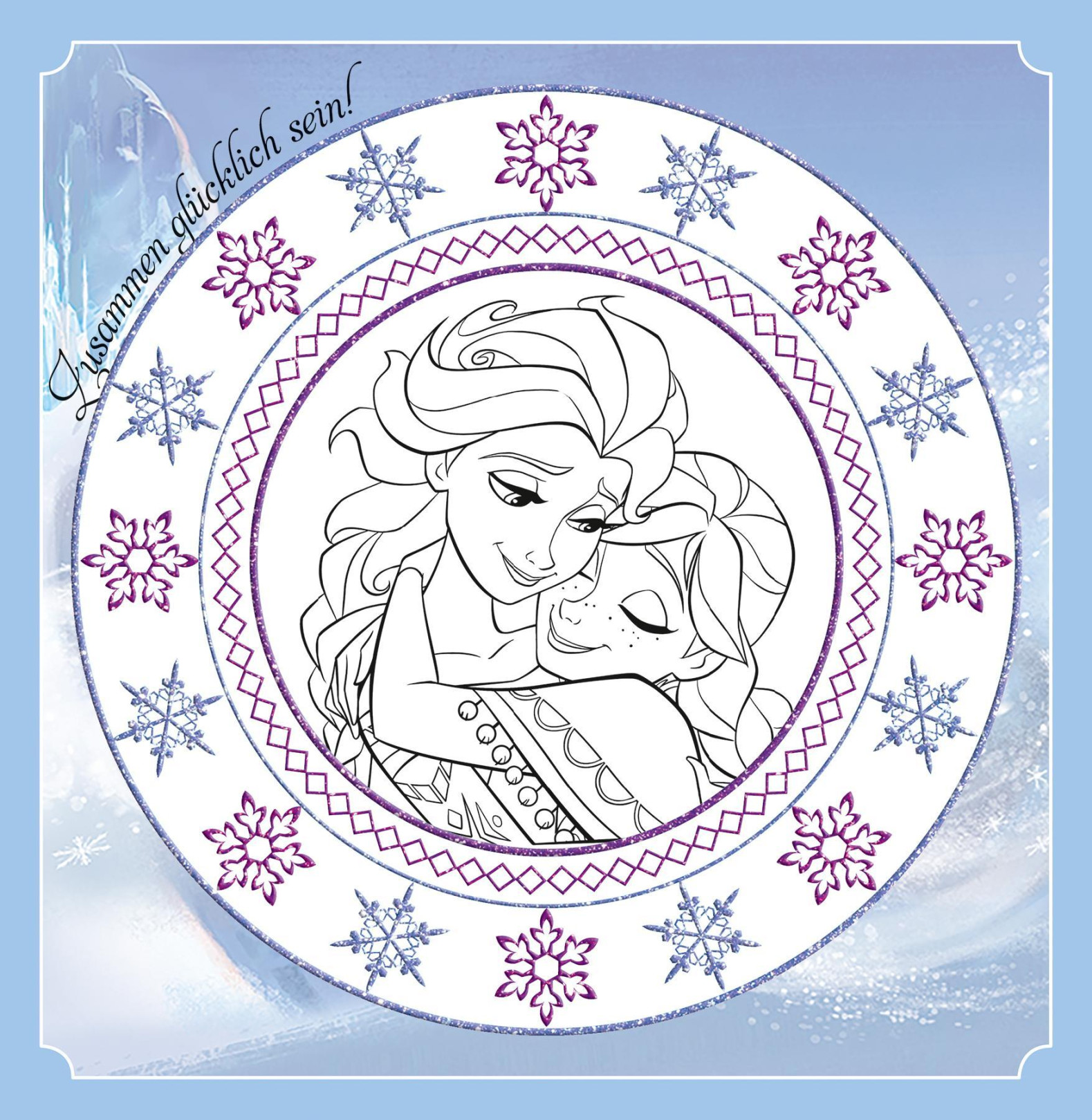 Disney Die Eiskönigin: Meine Glitzer-Mandalas zum Ausmalen