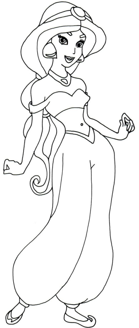 Prince Jasmine Coloring Pages PDF - Coloringfolder