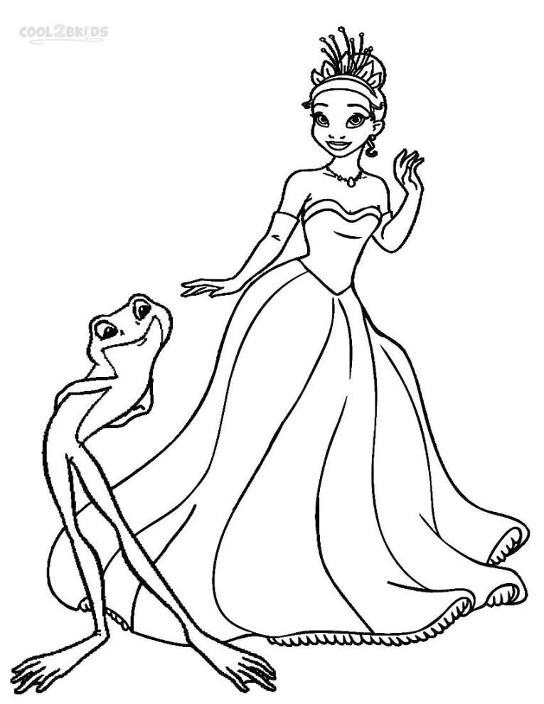 Printable Princess Tiana Coloring Pages For Kids  CoolbKids