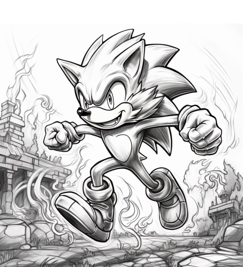 Ausmalbilder Sonic