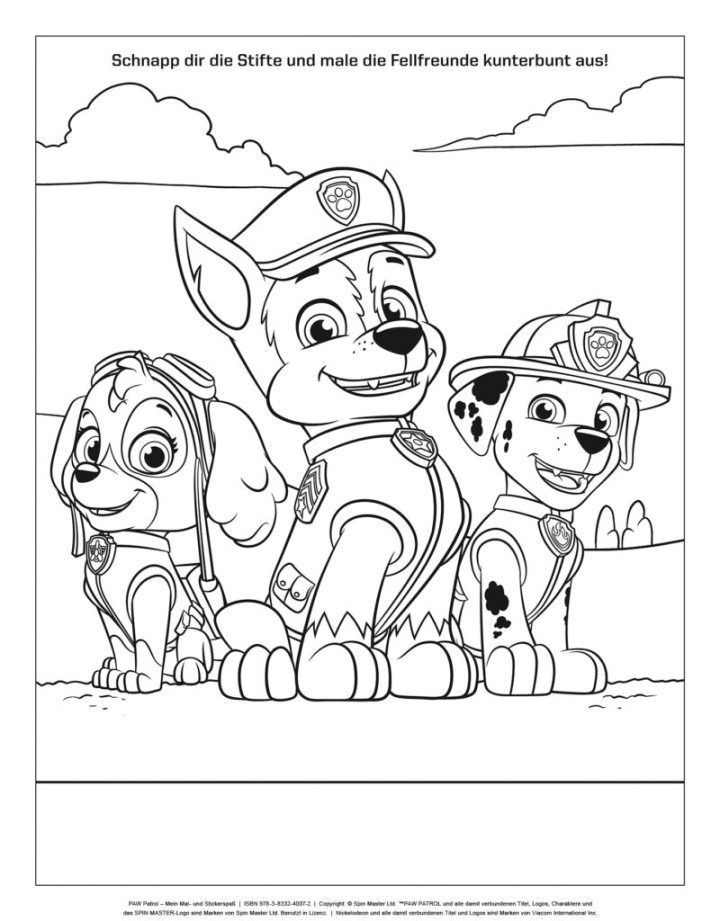 Paw Patrol Ausmalbilder - VEDES lässt Kinderherzen 💕höher schlagen