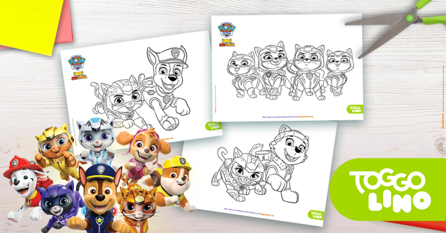 PAW Patrol: Cat Pack Ausmalbilder ausdrucken  TOGGO Eltern