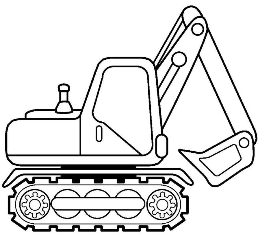 Ausmalbilder Bagger Baustelle  Coloring pages for boys, Coloring