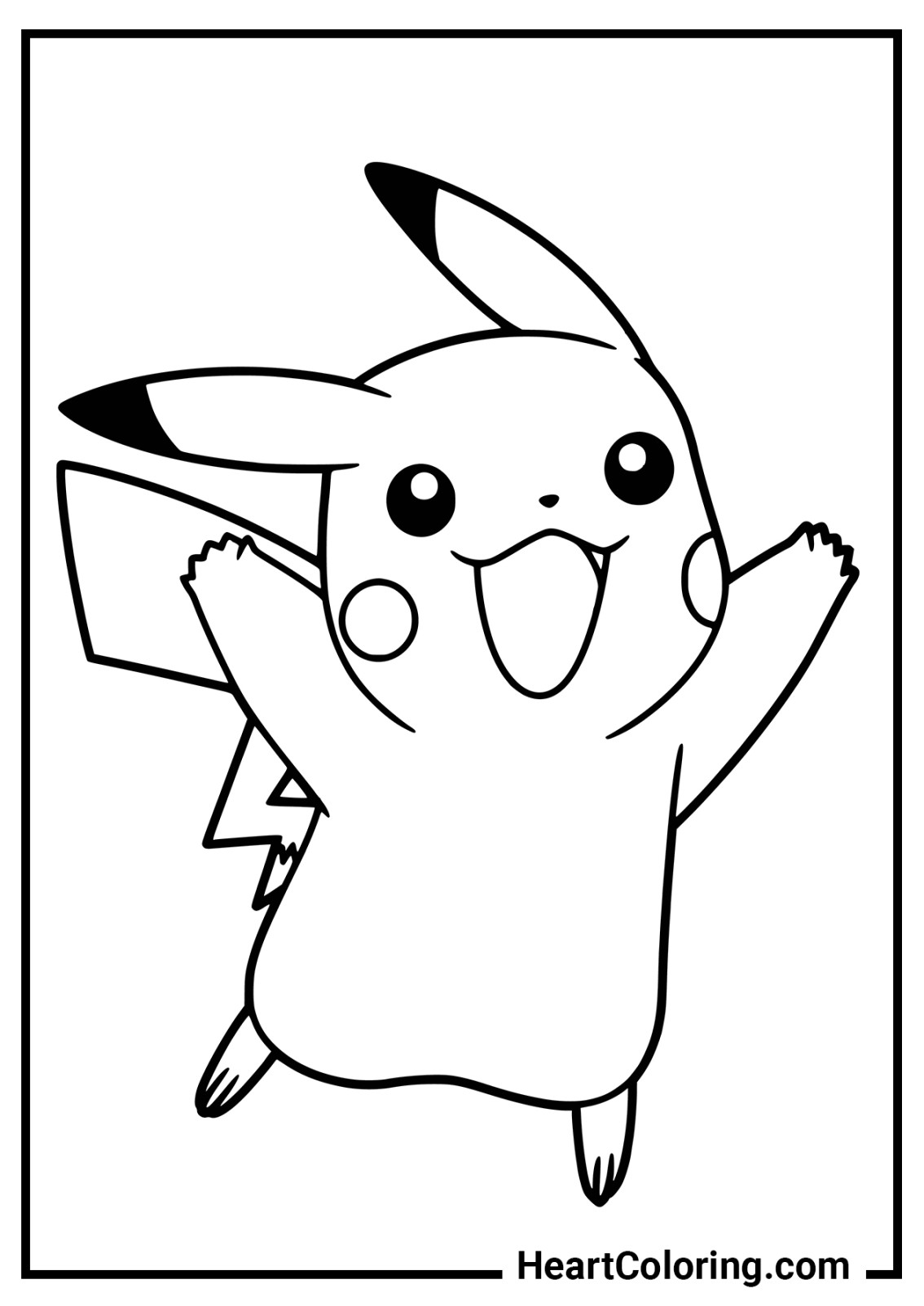 Ausmalbilder Pikachu zum Ausdrucken auf A  0+ Bilder