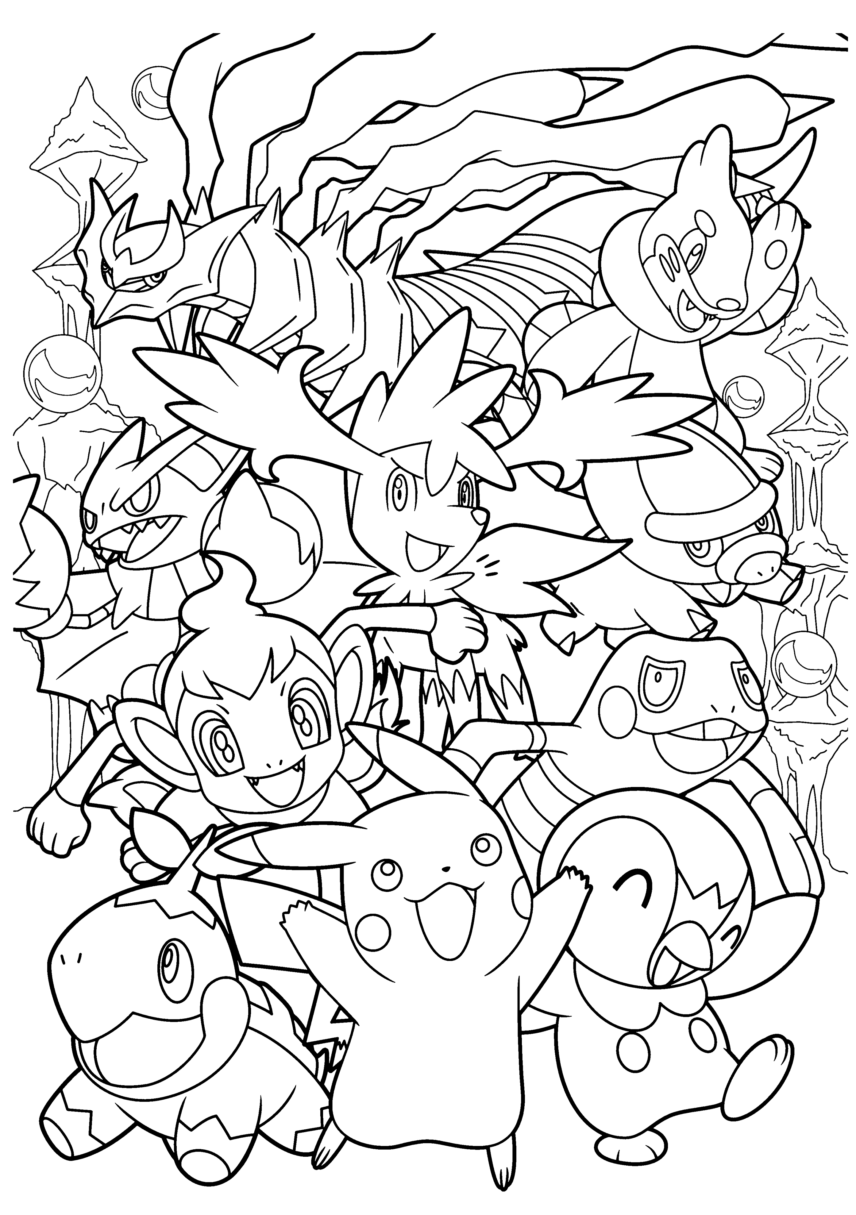 Pokemon diamond pearl Malvorlagen  Pokemon coloring sheets