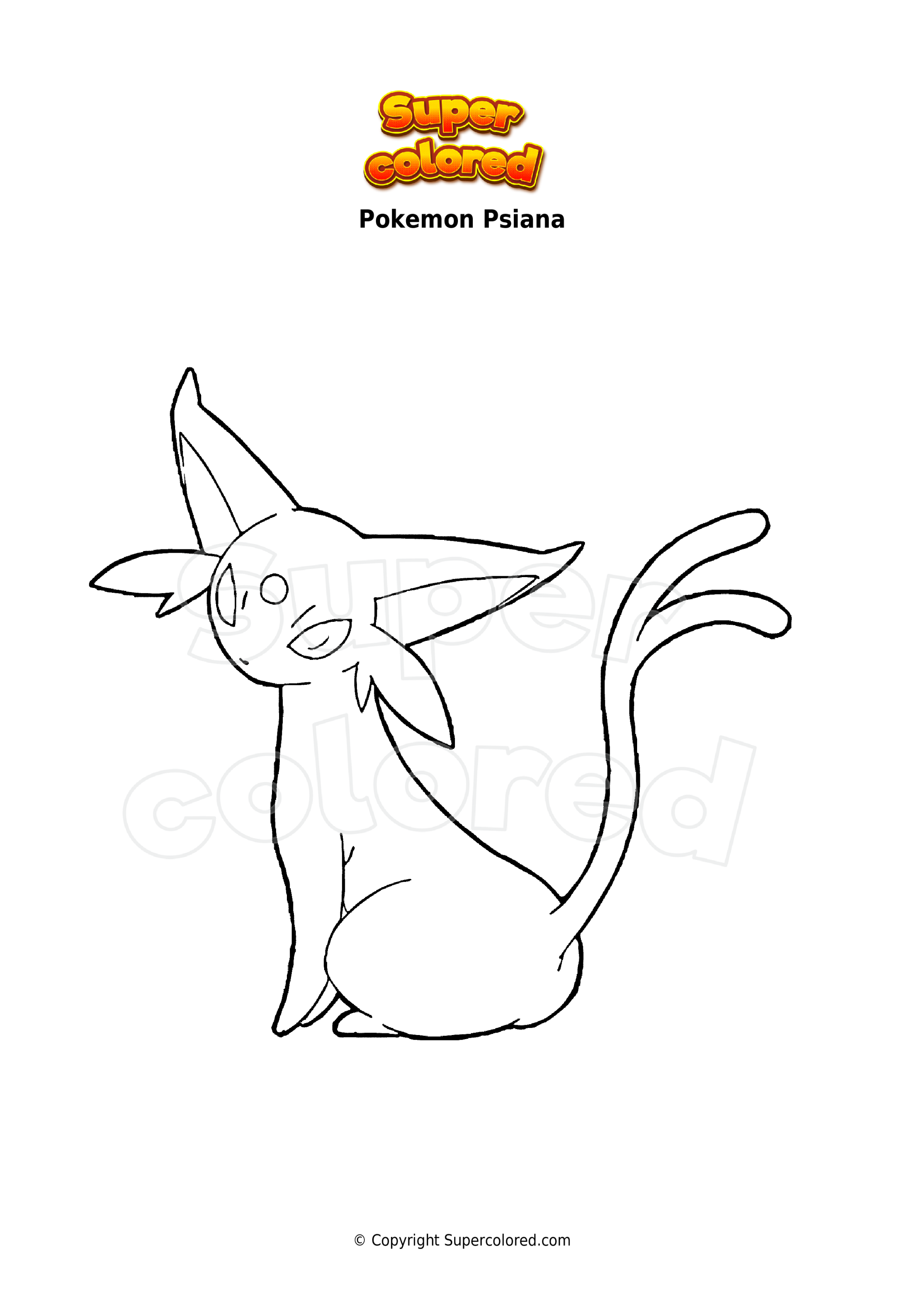 Ausmalbild Pokemon Psiana - Supercolored