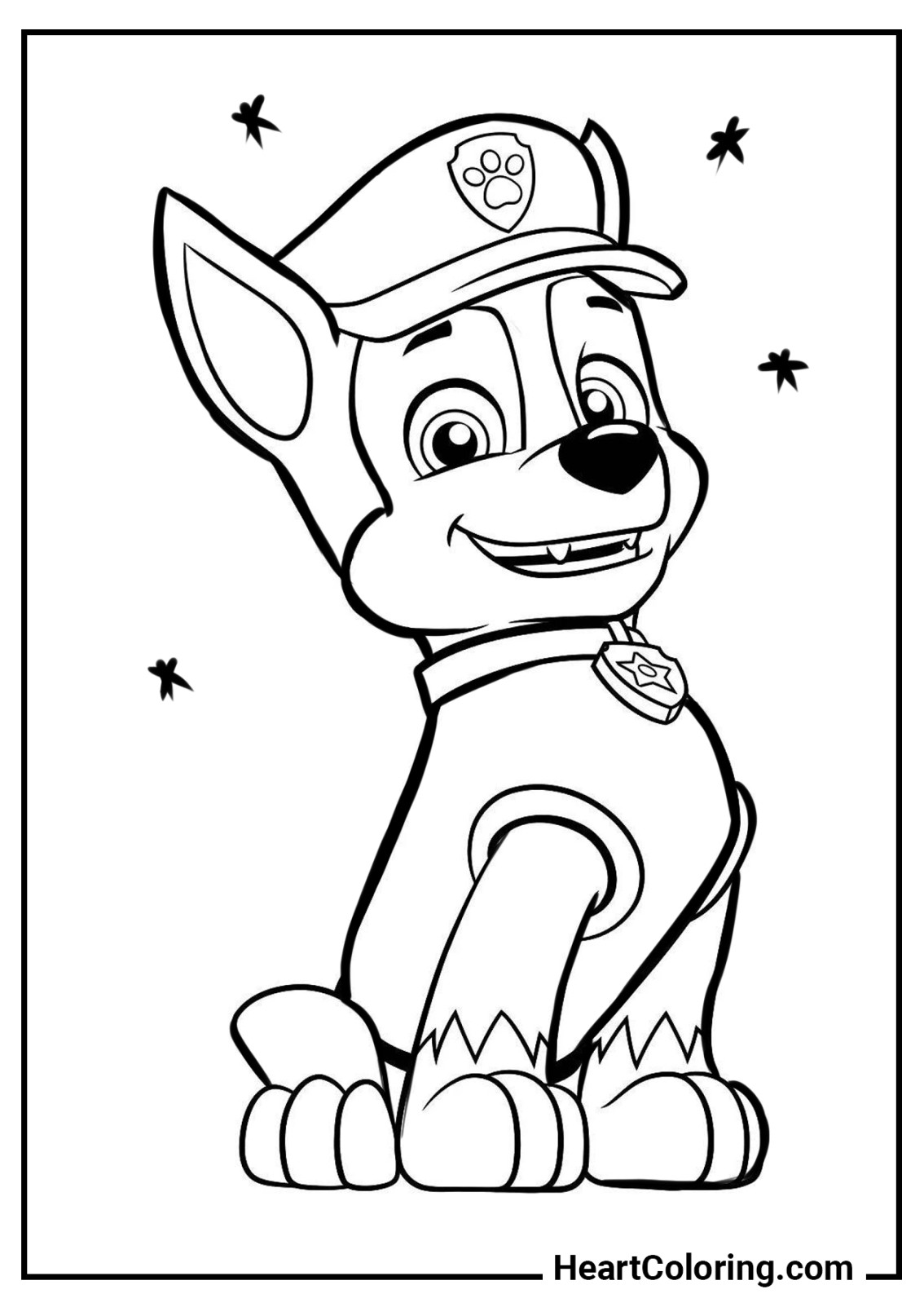 Ausmalbilder Paw Patrol zum Ausdrucken auf A und Herunterladen