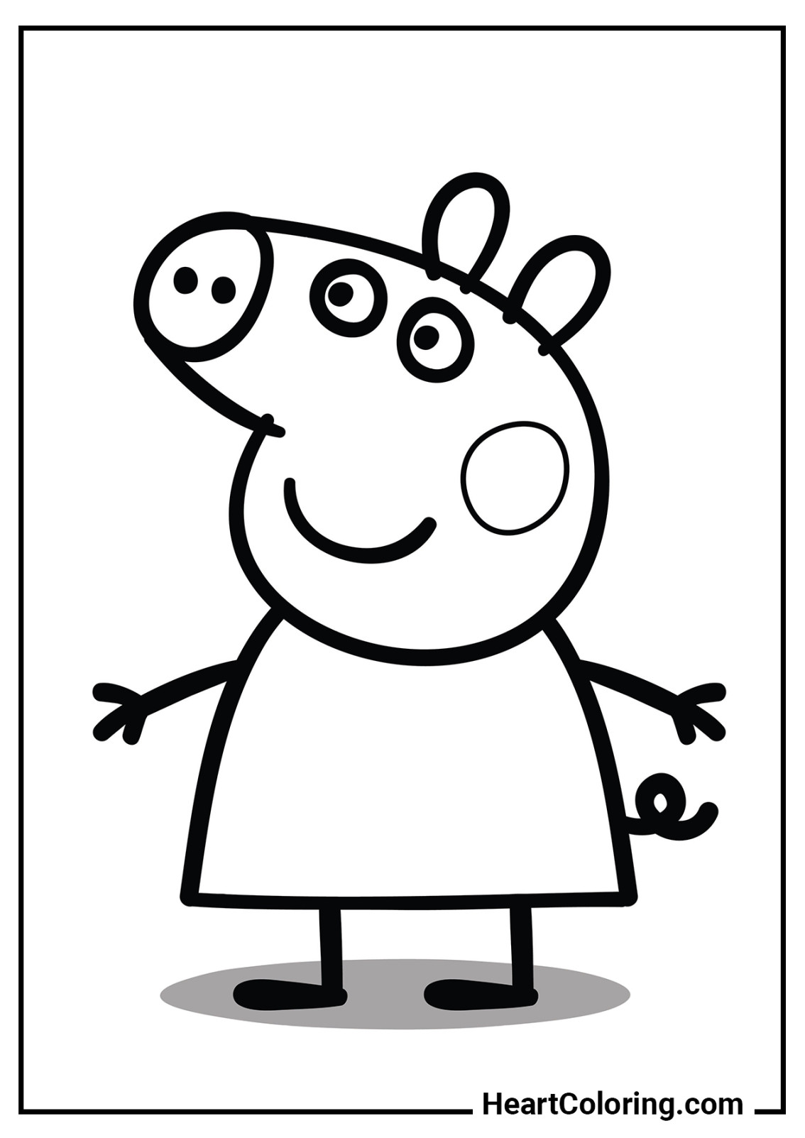 Ausmalbilder Peppa Pig zum Ausdrucken und Herunterladen