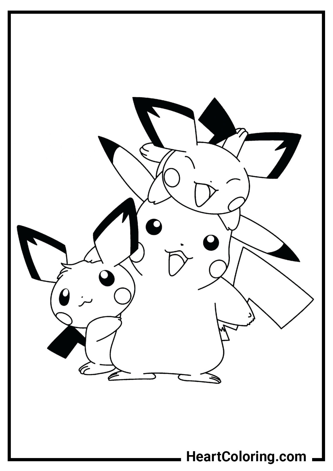 Ausmalbilder Pikachu zum Ausdrucken auf A  0+ Bilder