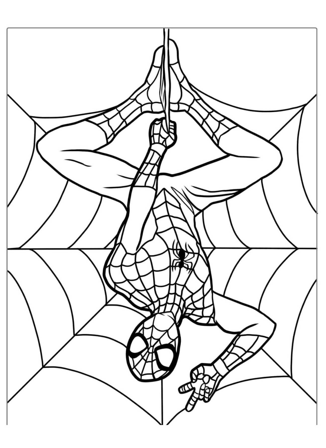 Coloriage spiderman - Etsy