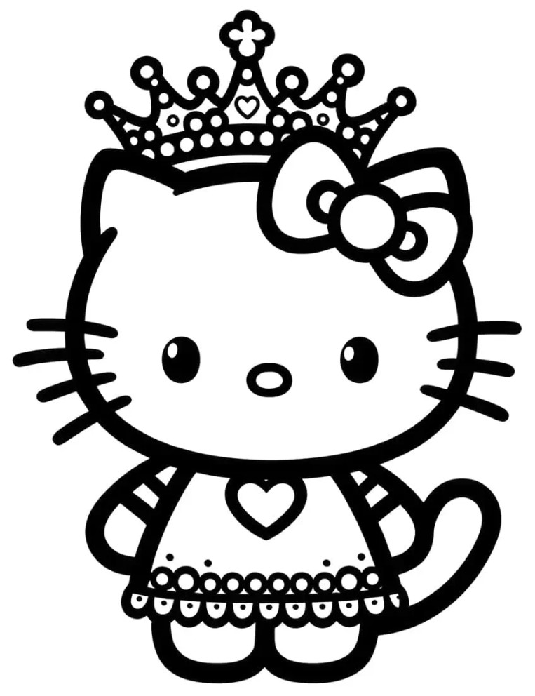 Hello Kitty Ausmalbilder -  Niedliche Malvorlagen