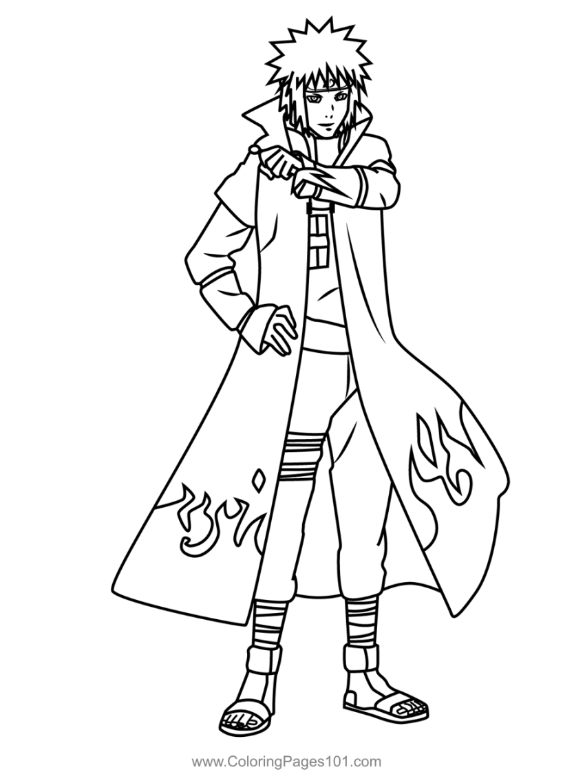 Minato Namikaze Naruto Coloring Page