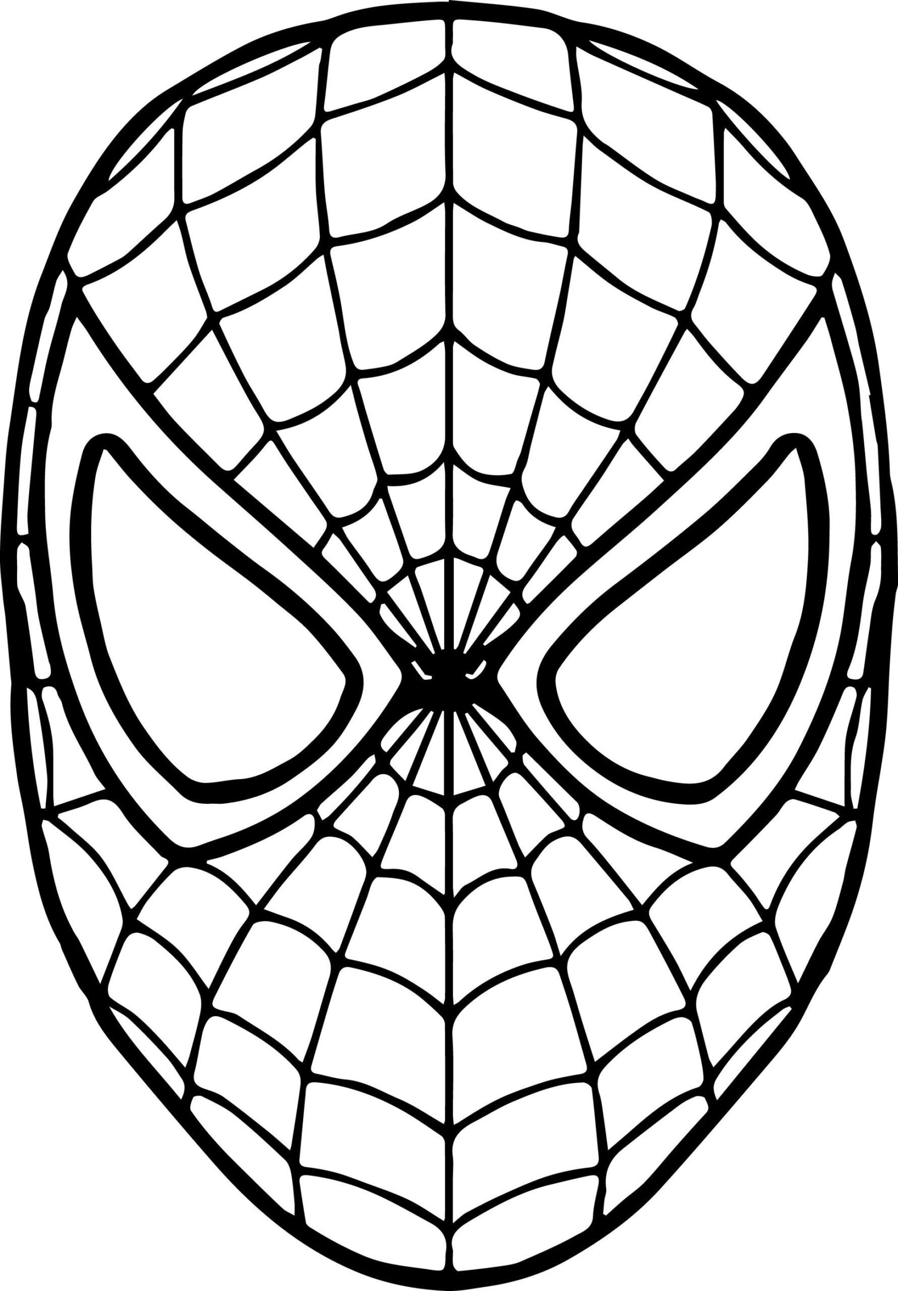 spiderman mask coloring page - Wecoloringpage