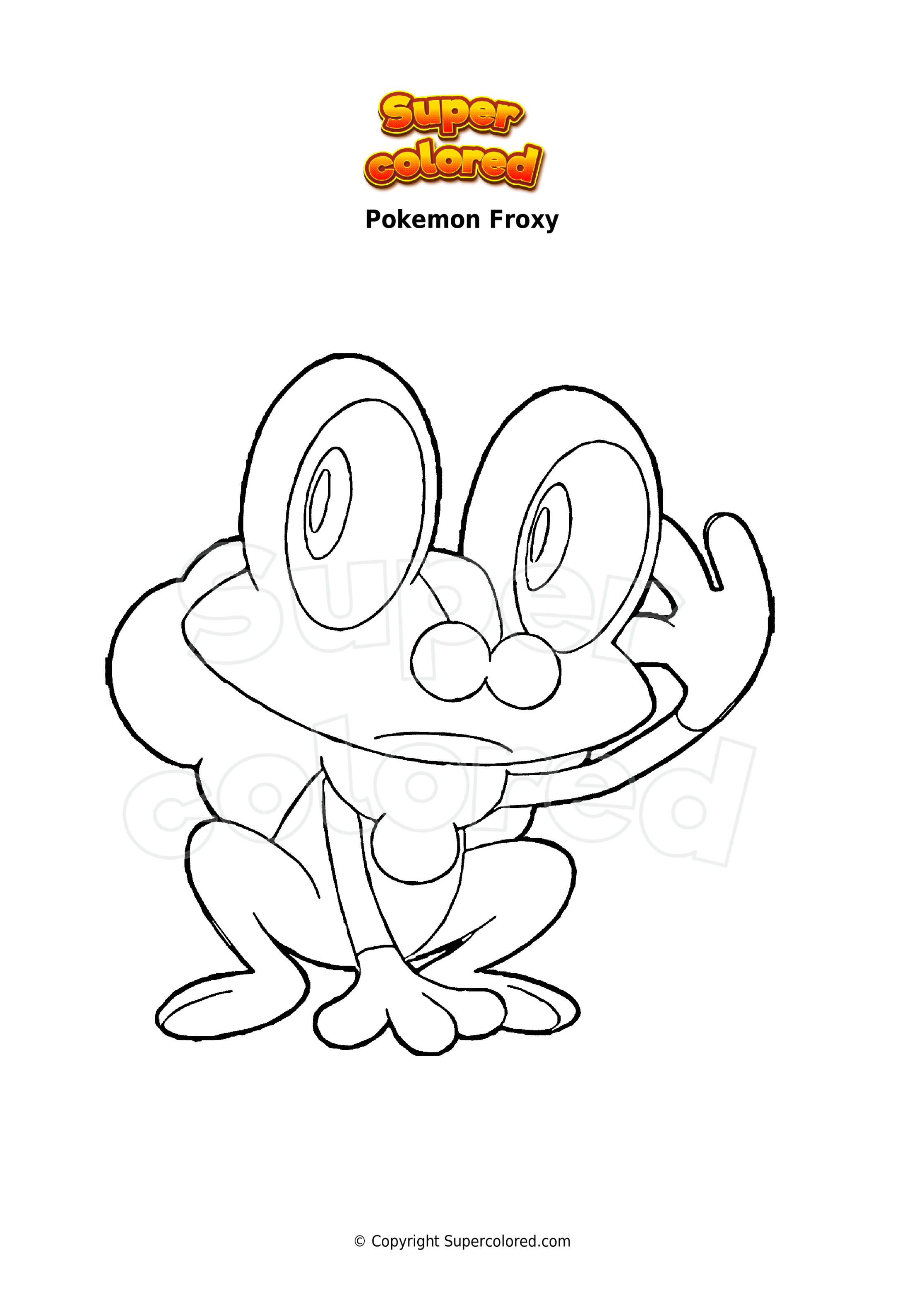 Ausmalbild Pokemon Froxy - Supercolored