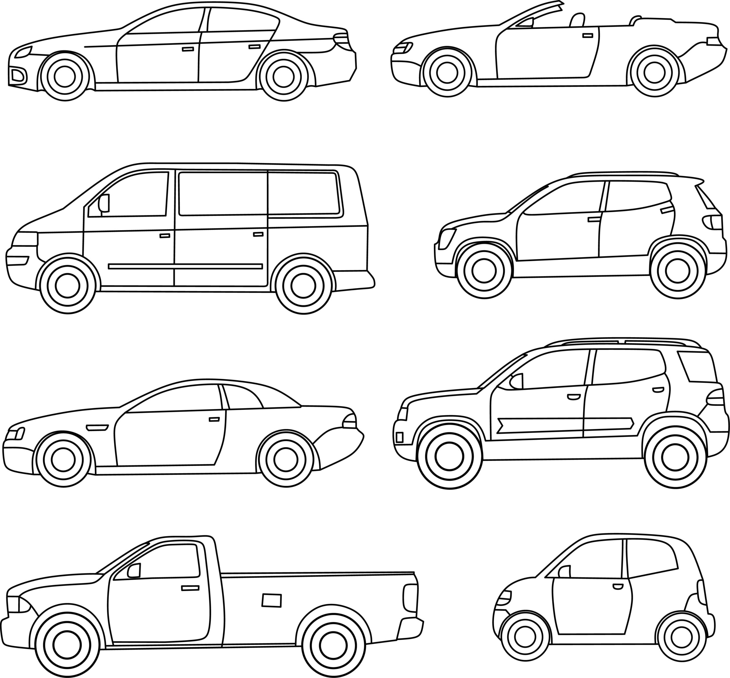 Autos Ausmalbilder - Kostenlose Malvorlagen