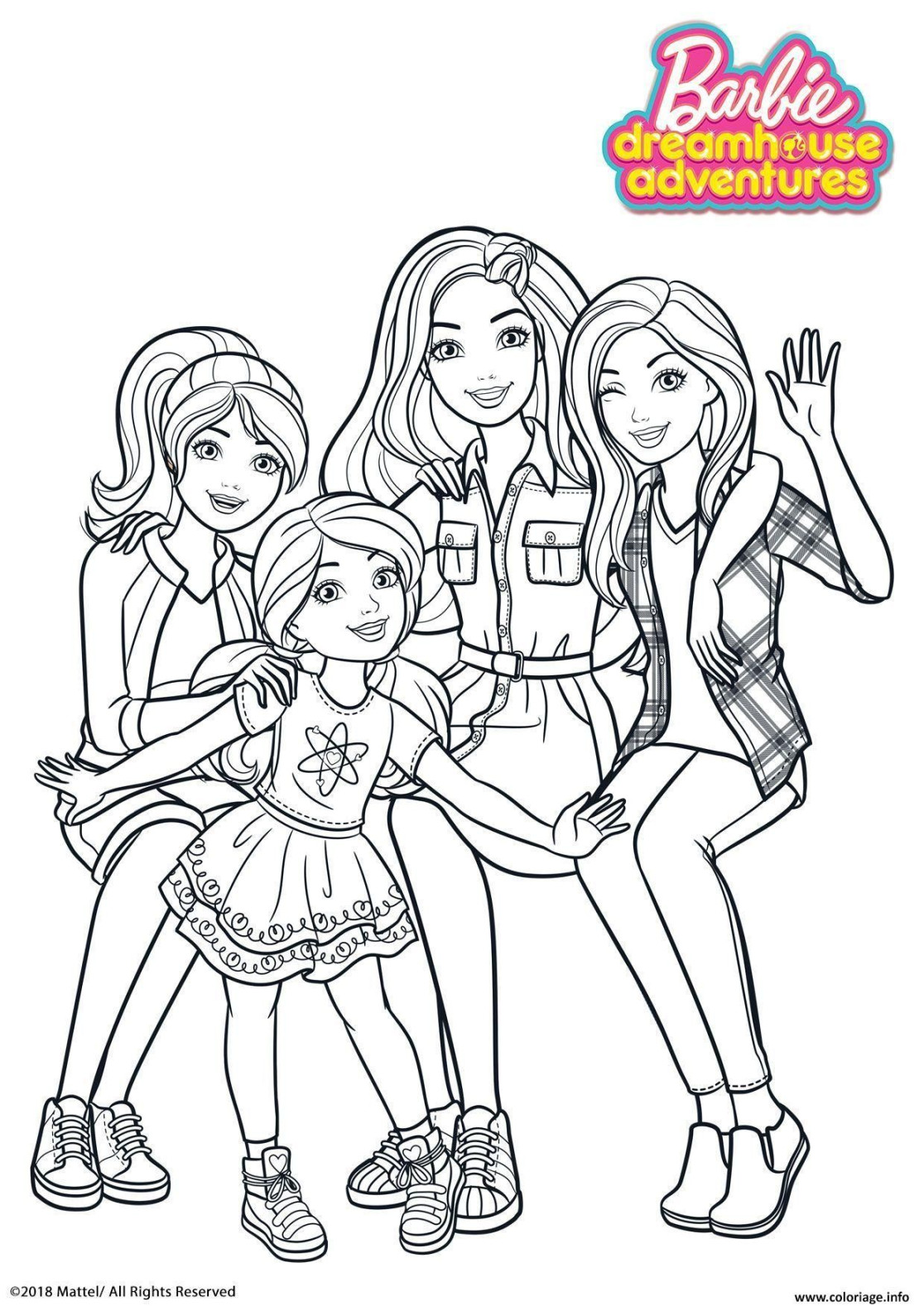 Coloriage Barbie Chelsea Stacie Et Skipper Dessin Gulli à imprimer