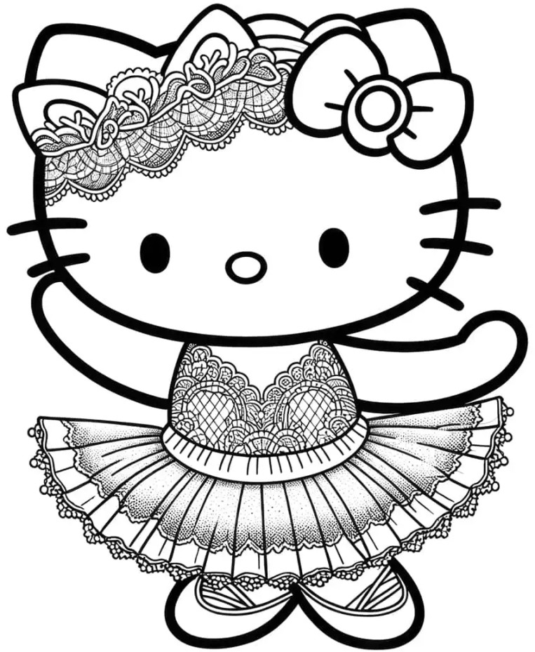 Hello Kitty Ausmalbilder -  Niedliche Malvorlagen