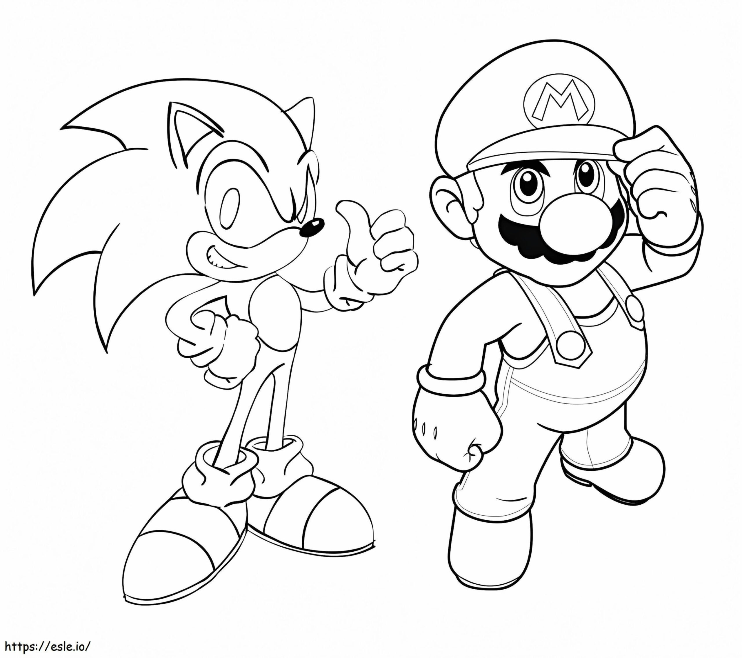 Mario und Sonic ausmalbilder