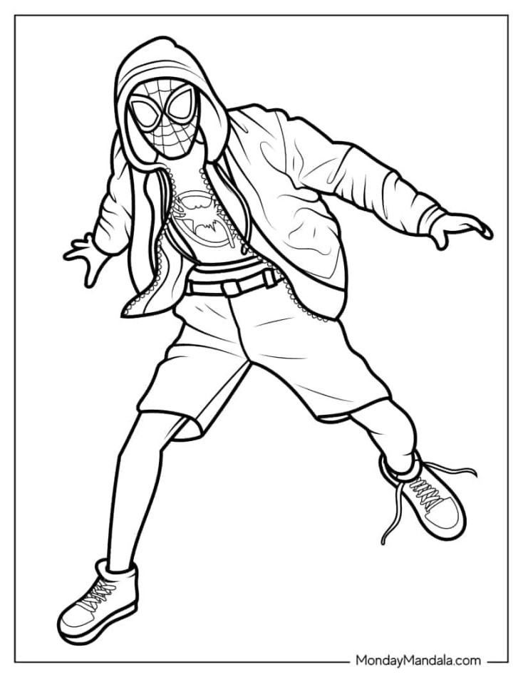 Miles Morales Coloring Pages (Free PDF Printables)