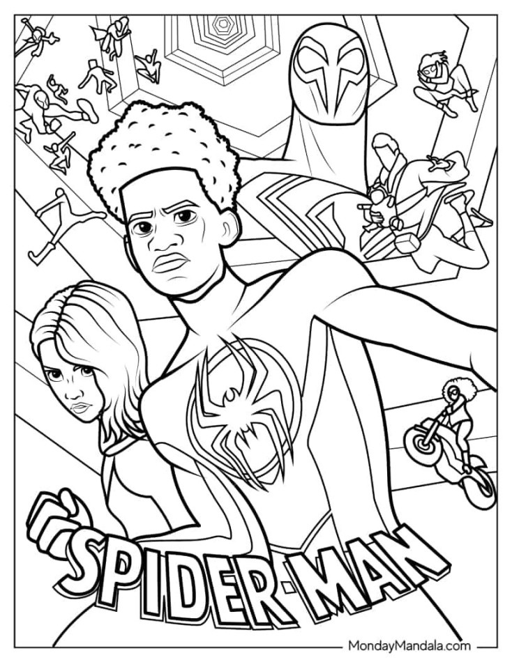 Miles Morales Coloring Pages (Free PDF Printables)