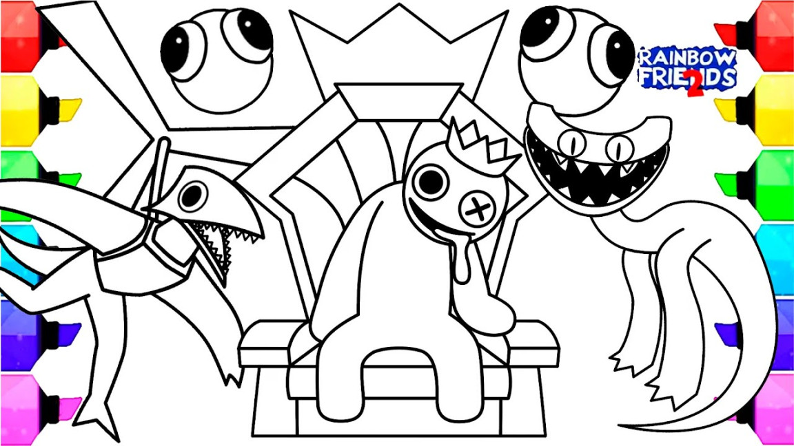 New Rainbow Friends Chapter  Coloring Pages / How to Color New Monsters  Rainbow Friends / NCS MUSIC