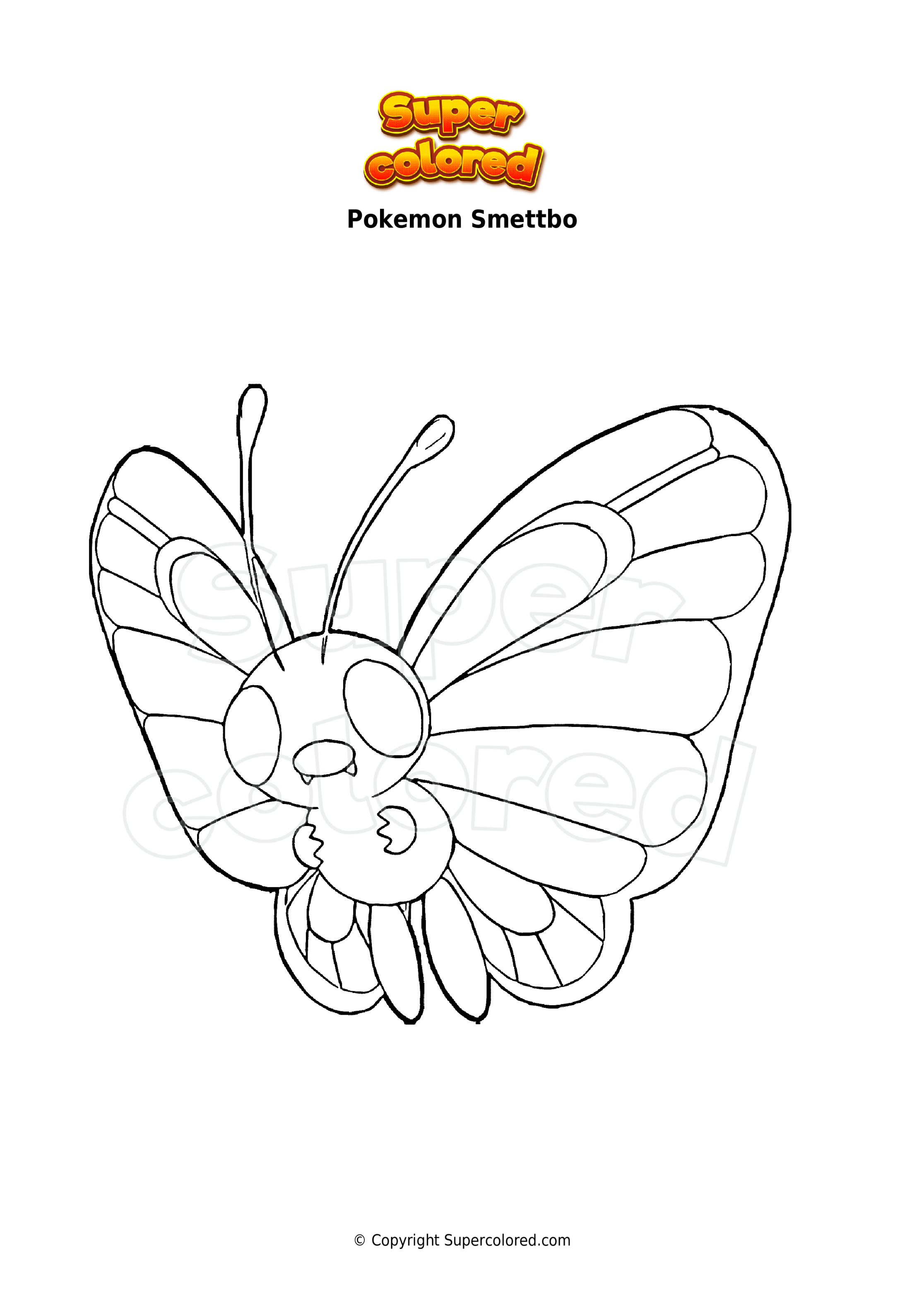 Ausmalbild Pokemon Smettbo - Supercolored