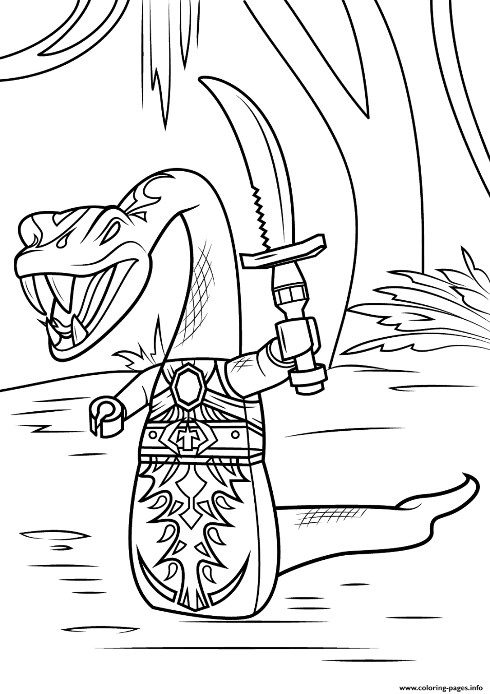 Lego Ninjago Pythor Coloring page Printable