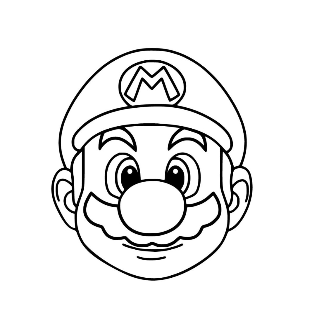 Mario outline - Etsy