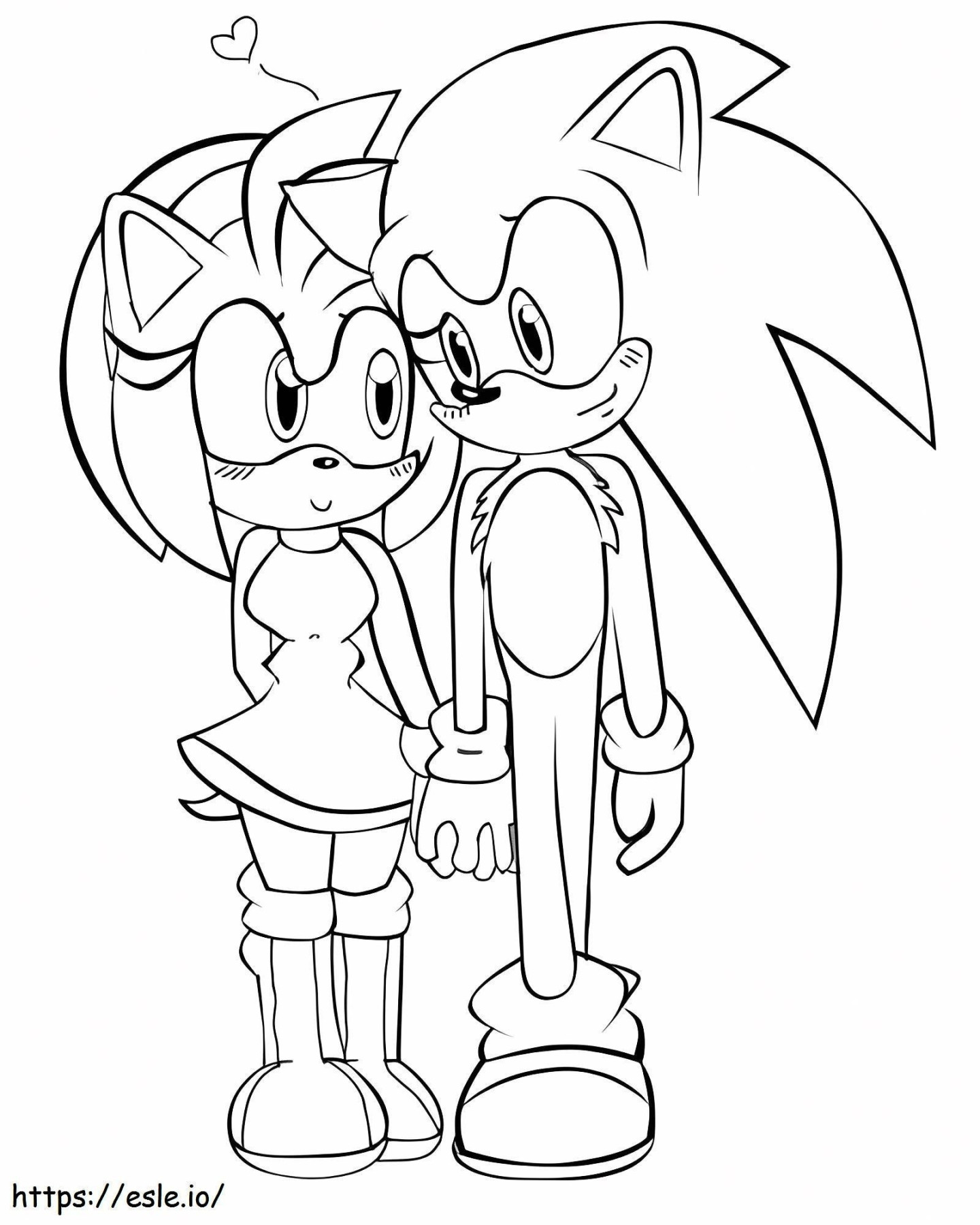 Sonic und Amy Rose ausmalbilder