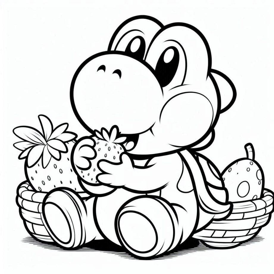 Yoshi Ausmalbilder kostenlos zum ausdrucken PDF